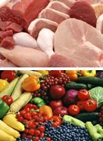 Meat and vegetables