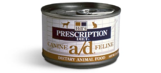 HIll’s Prescription Diet a / d缶詰の猫とドッグフード"